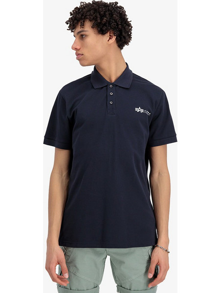 Alpha Industries Ανδρική Μπλούζα Polo Κοντομάνικη Navy Μπλε 106600-07