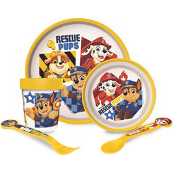 Stor Paw Patrol Boy Rescue Pups Παιδικό Σετ Φαγητού Κίτρινο 5τμχ
