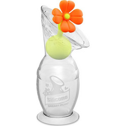Haakaa Χειροκίνητο Θήλαστρο Σιλικόνης + Πώμα Flower Lime 150ml