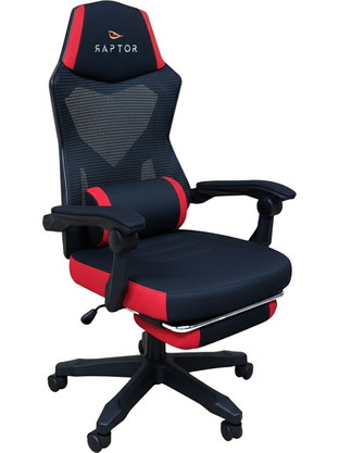 PoliHome Raptor Venom Καρέκλα Gaming Mesh Μαύρη Κόκκινη 162884049