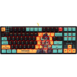 Bloody Renegade AT87 Μηχανικό Gaming Πληκτρολόγιο TenKeyLess με Alpha Optical Διακόπτες RGB Black Orange