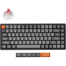 Keychron K2 Max QMK Aluminum Ασύρματο Μηχανικό Gaming Πληκτρολόγιο TenKeyLess με Keychron Super Red Διακόπτες RGB Black