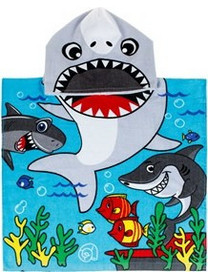 Shark Παιδικό Πόντσο Θαλάσσης Γαλάζιο 50x100cm 1221097