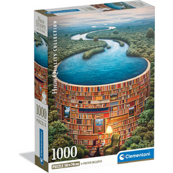 Puzzle Clementoni High Quality Collection Βιβλιοθήκη 1000 Κομμάτια