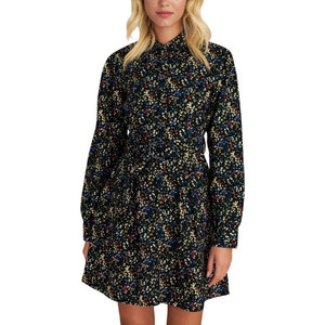 Attrattivo Mini Καθημερινό Φόρεμα Floral Σεμιζιέ Μαύρο 9921845