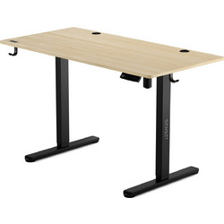 SENSE7 Nojo Γραφείο Ξύλινο Ρυθμιζόμενο Ύψος 140x70x118cm Μαύρο Πεύκο