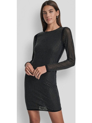 DKNY Mini Φόρεμα για Γάμο / Βάπτιση Μαύρο DJ5D9132-BSV