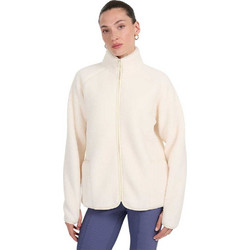 4F Γυναικεία Ζακέτα Fleece Μακριά με Φερμουάρ Nude 4FWAW25TFLEF328-11S