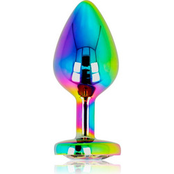 Ohmama Rainbow Heart Medium Πρωκτική Σφήνα Diamond Plug 8cm