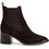 Tamaris Γυναικεία Μποτάκια Chelsea Suede Σοκολατί με Χοντρό Χαμηλό Τακούνι 1-25301-45-304