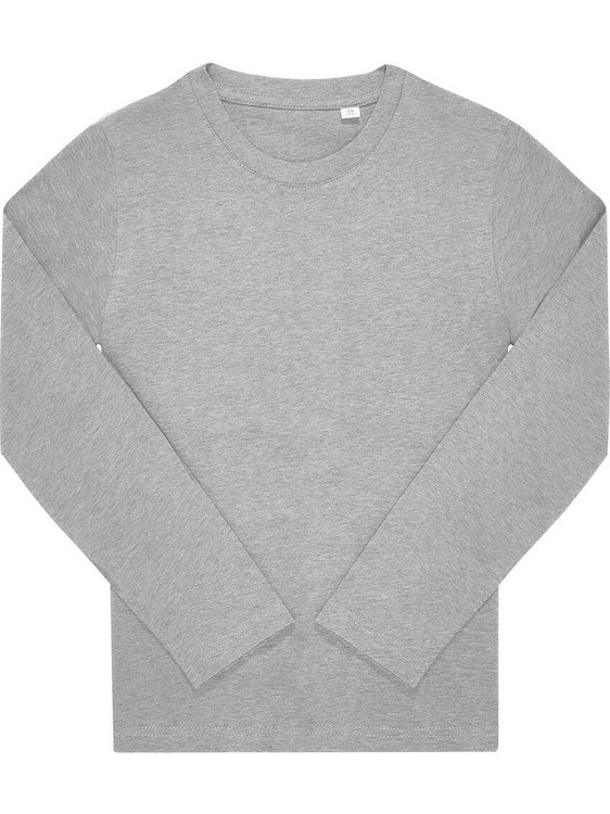 B&C Collection Παιδικό T-Shirt Μακρυμάνικο Γκρι TK003