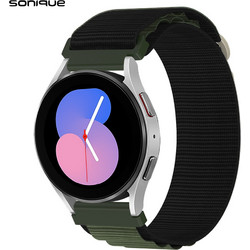 Sonique Alpine Loop Λουράκι Υφασμάτινο Black / Khaki (Universal 20mm)
