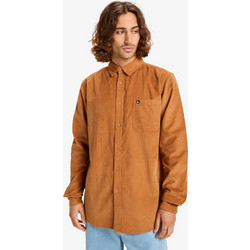 Quiksilver Ανδρικό Πουκάμισο Βαμβακερό Μακρυμάνικο Κανονική Γραμμή Καφέ EQYWT04652-DMD0