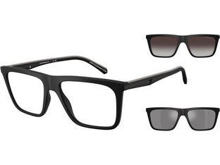 Emporio Armani EA4258 50011W Ανδρικός Σκελετός Γυαλιών Οράσεως με Clip-On Κοκάλινος Μαύρος