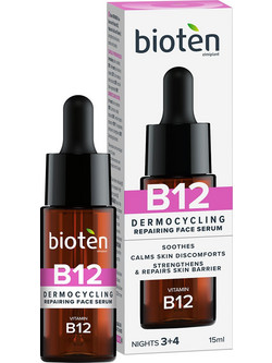Bioten Force Dermocycl Repair Ενυδατικό Serum Προσώπου για Ανάπλαση με Βιταμίνη E & Υαλουρονικό 15ml
