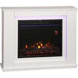 HOMCOM 820-453V90WT Επιδαπέδιο Ηλεκτρικό Τζάκι 2000W Μ98xΥ80xΒ25cm