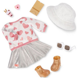 Our Generation Deluxe Top Skirt with Heart για Κούκλα