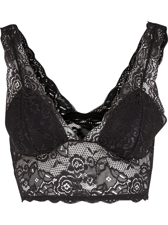 Urban Classics Bralette με Ελαφριά Ενίσχυση χωρίς Μπανέλα Μαύρο TB7656-00007