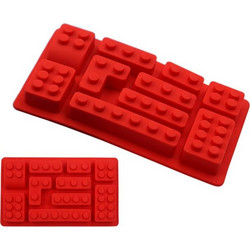 Aria Trade Lego Φόρμα Ζαχαροπλαστικής Σιλικόνης για Muffin / Cupcake Ορθογώνια 15x14.5x8cm AT000100215