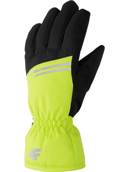 4F 4FJAW22AFGLM038-45S Παιδικά Γάντια Σκι & Snowboard Lime Μαύρα