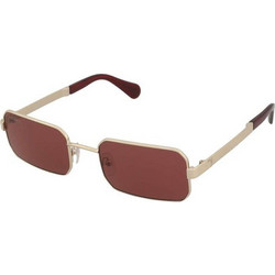Max & Co MO0140 32S Ανδρικά Γυαλιά Ηλίου Ορθογώνια Μεταλλικά Χρυσά με Καφέ Φακό