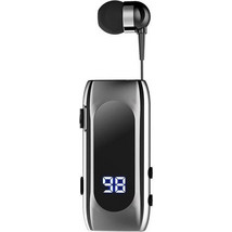 K55 Ακουστικό Bluetooth In Ear Πέτου Silver