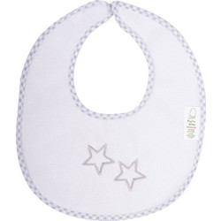 Figlio Bino Stars 50-55 Αδιάβροχη Σαλιάρα Υφασμάτινη με Αυτοκόλλητο Γκρι