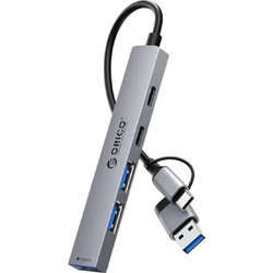 Orico YSA4-U2-GY USB Hub 3.0 USB-C με 5 Θύρες USB-A / USB-C