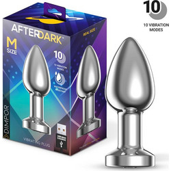 LateToBed Afterdark Dimpor Chrome Medium Πρωκτική Σφήνα Ασύρματη με Δόνηση Ασημί AD-550