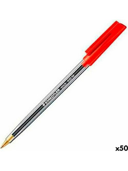 Staedtler Stick 430 Στυλό Διαρκείας 1mm Κόκκινο 50τμχ