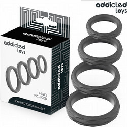 Addicted Toys Textured Cock Ring Set