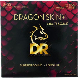 DR Strings Dragon Skin+ DBSM-45 Σετ 5 Χορδές Ηλεκτρικού Μπάσου Stainless Steel 45-105"