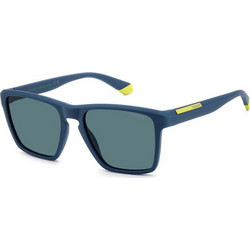 Polaroid Eyewear PLD2167/S 2FN/C3 Ανδρικά Γυαλιά Ηλίου Τετράγωνα Κοκάλινα Μπλε με Μπλε Φακό