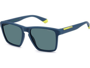 Polaroid Eyewear PLD2167/S 2FN/C3 Ανδρικά Γυαλιά Ηλίου Τετράγωνα Κοκάλινα Μπλε με Μπλε Φακό
