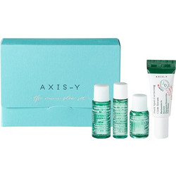 Axis-Y Mini Glow Quinoa One-Step Balanced Gel Cleanser 8ml + Artichoke Intensive Skin Barrier Ampoule 5ml + Dark Spot Correcting Glow Serum 5ml + Daily Purifying Treatment Toner 5ml