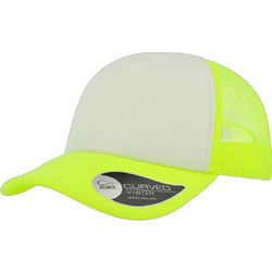 Atlantis Headwear Rapper Καπέλο Jockey με Δίχτυ Snapback Υφασμάτινο Lime/Λευκό0183
