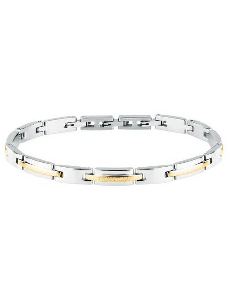Trussardi Ανδρικό Βραχιόλι Χειροπέδα από Ατσάλι Xρυσό & Ασημί TJAXV27