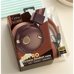 Gjby CA-054 Ασύρματα Bluetooth Ακουστικά Over Ear Καφέ