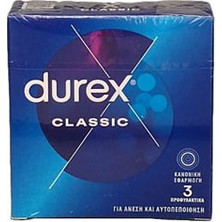 Durex Classic Προφυλακτικά με Λιπαντικό 3τμχ