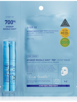 VT Cosmetics Hydrop Reedle Shot 700hL 2-Step Sheet Μάσκα Προσώπου για Ενυδάτωση με Υαλουρονικό 28.5gr