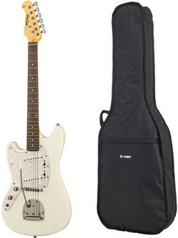 Harley Benton MS-60LH Vintage Series with Bag Ηλεκτρική Κιθάρα Alternative με Μαγνήτες SS & Ταστιέρα Amaranth White