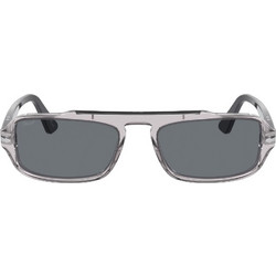 Persol PO3262S 113356 Ανδρικά Γυαλιά Ηλίου Ορθογώνια Κοκάλινα Γκρι με Μαύρο Φακό