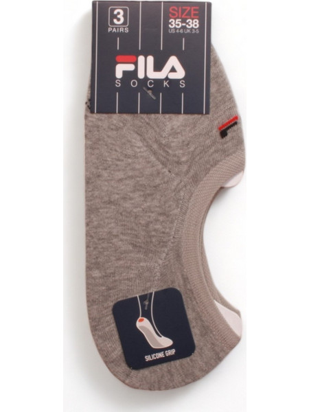 Fila Ανδρικές Κάλτσες Σοσόνια Γκρι 3Pack F1252-400