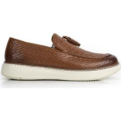 Versace 19V69 Ανδρικά Μοκασίνια Loafers Δερμάτινα Ταμπά YOCR-1