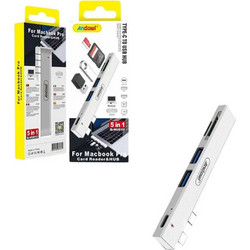 Andowl 9031851 USB Hub 3.0 USB-C με 5 Θύρες USB-A / USB-C / Card Reader