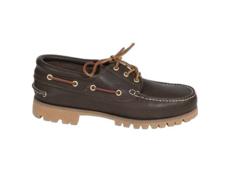 Chicago Ανδρικά Μοκασίνια Boat Shoes Δερμάτινα Καφέ 842