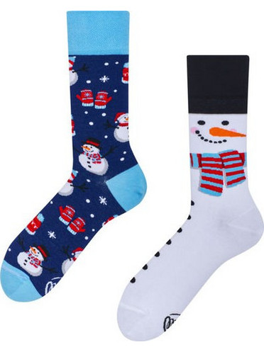 Many Mornings Snowman Ανδρικές Κάλτσες Ψηλές με Σχέδια Πολύχρωμες