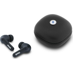 BMW Leather Metal Logo Ακουστικά Bluetooth In Ear Black