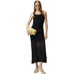 Pinko Midi Καλοκαιρινό Βραδινό Φόρεμα Πλεκτό Μαύρο 106862A3B8-Z99