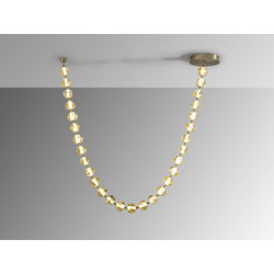 Schuller Zaria II 448956 Κρεμαστό Φωτιστικό Οροφής Πολύφωτο LED με Θερμό Λευκό Φως Μπρονζέ 213x138cm